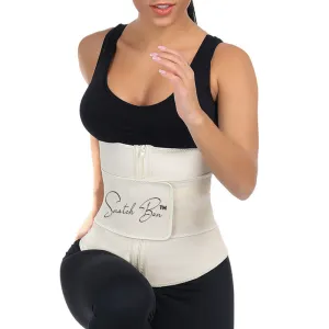 Perfect Nude 7 Steel Bones Sticker Zip Latex Waist Slimmer Big Size Sleek Smoothers