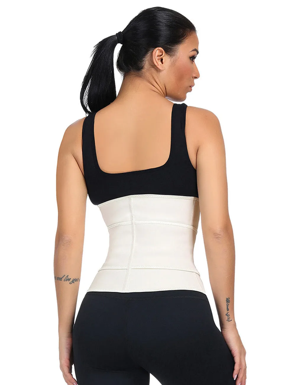 Perfect Nude 7 Steel Bones Sticker Zip Latex Waist Slimmer Big Size Sleek Smoothers