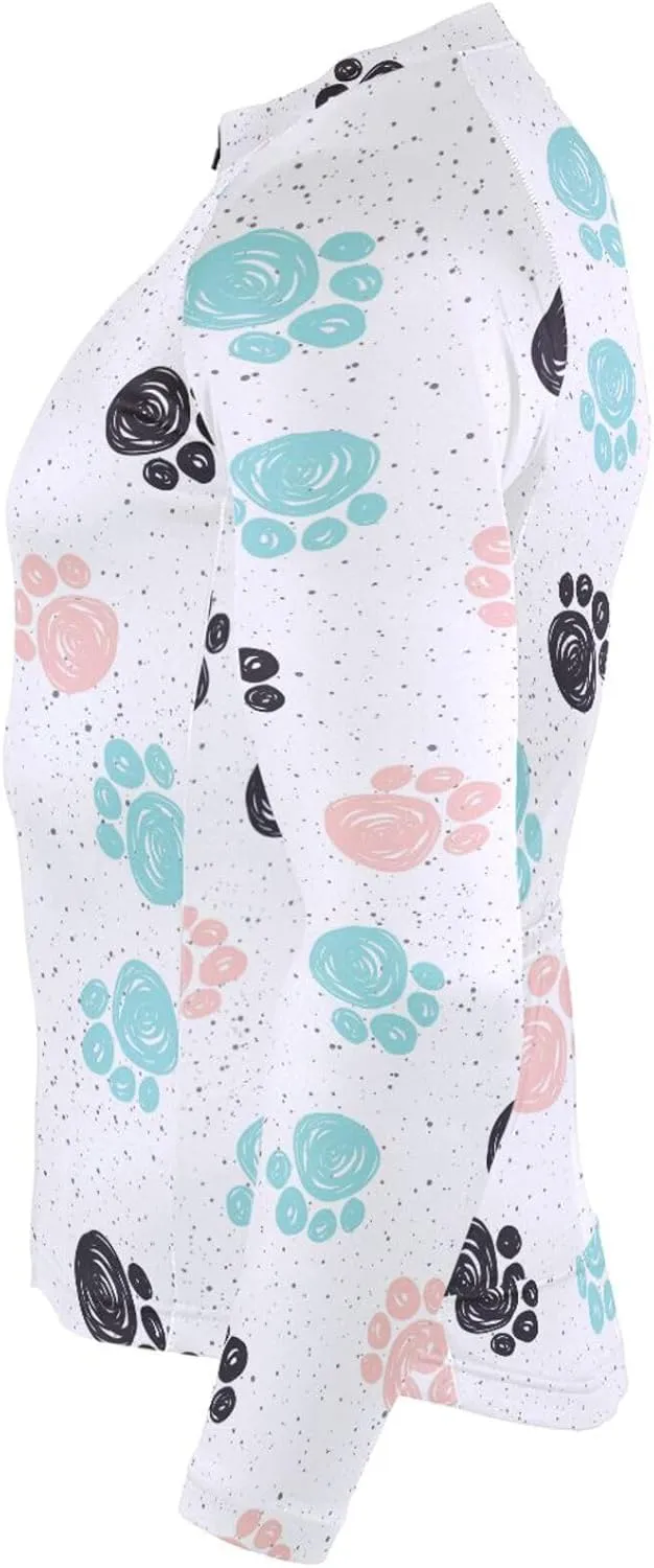 Pet Paw Print Men's Cycling Jersey Moisture Wicking and Breathable Quick Dry with 3 Rear Pockets