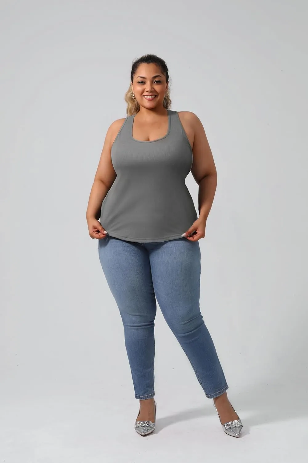 Plus Size Women's Casual Sports Tank Top,Breathable and Soft, for Sports and Daily Life Wear