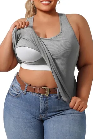 Plus Size Women's Casual Sports Tank Top,Breathable and Soft, for Sports and Daily Life Wear