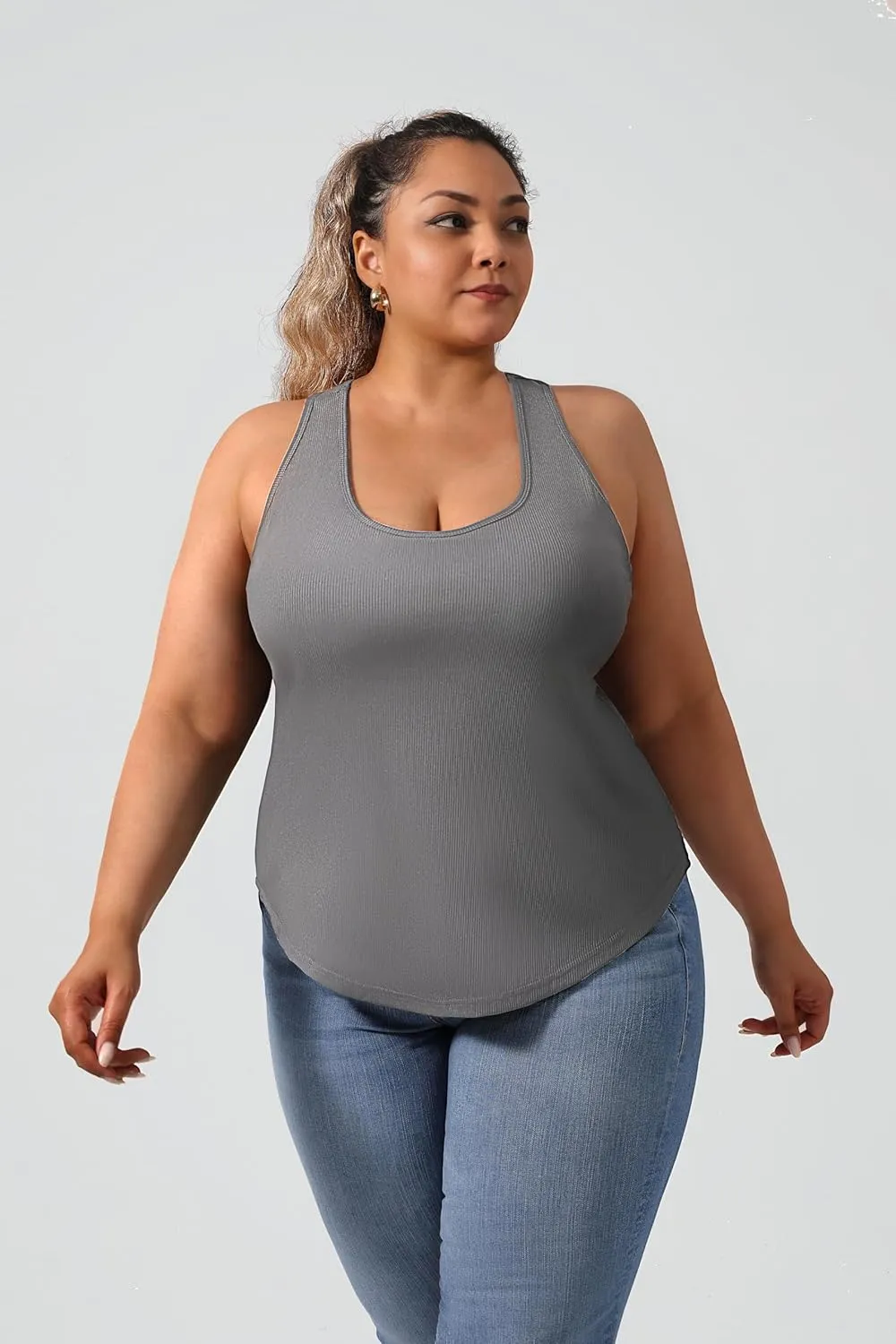 Plus Size Women's Casual Sports Tank Top,Breathable and Soft, for Sports and Daily Life Wear
