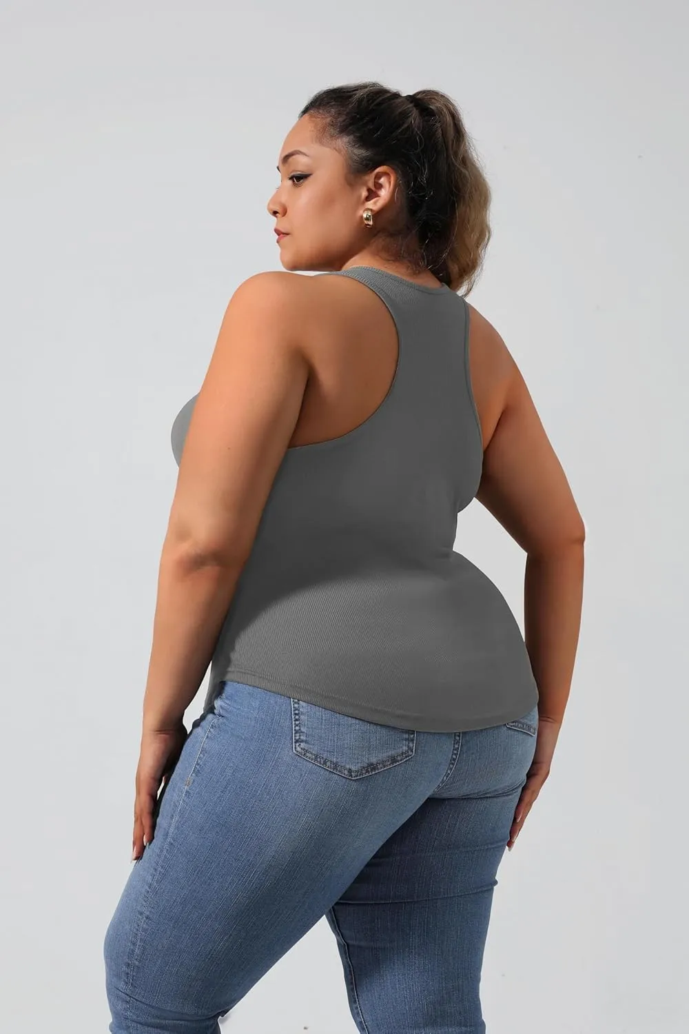 Plus Size Women's Casual Sports Tank Top,Breathable and Soft, for Sports and Daily Life Wear