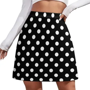 Polka Dots Short Skirt Athletic Skorts Womans Golf Skirts Tennis Skirts Breathable High Waist Workout Sport Skort