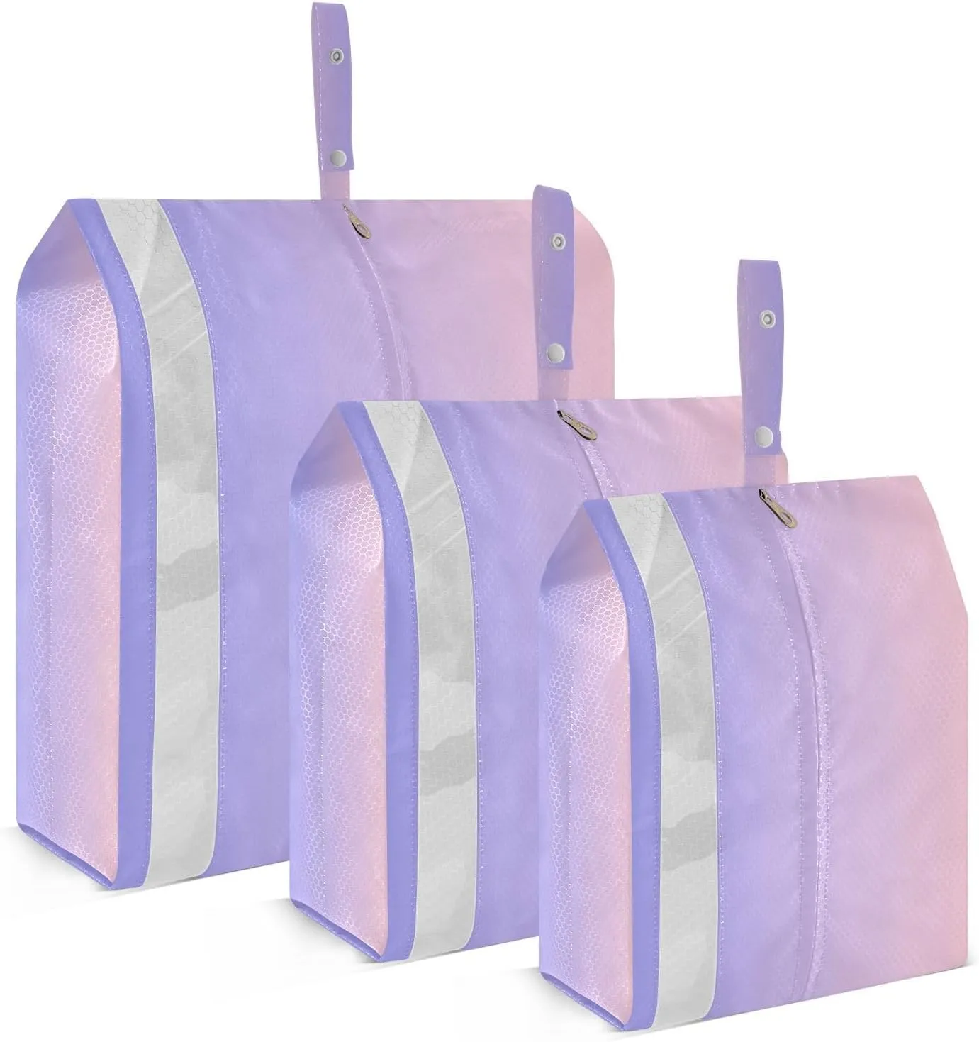 Purple Light Pink Gradient Packing Cubes for Suitcases 3 Set Lightweight Compression Luggage Packing Organizers for Carry on Suitcase Travel Accessories Luggage Organizer Bags Set