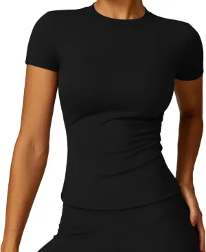 Quick-Dry Sports T-Shirt,Women's Workout Top for Yoga,Running and Gym,Breathable Athletic Tee