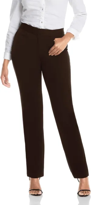 Rafaella Women's Curvy Fit Gabardine Slim Leg Pant