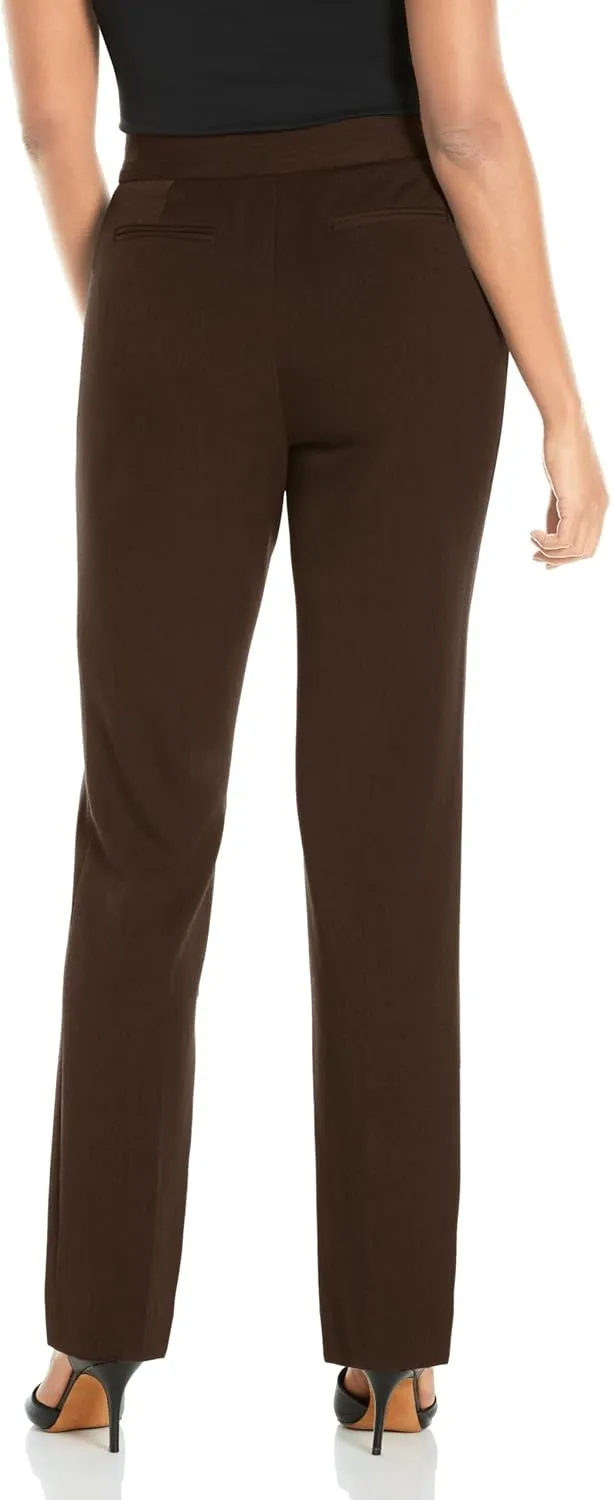 Rafaella Women's Curvy Fit Gabardine Slim Leg Pant