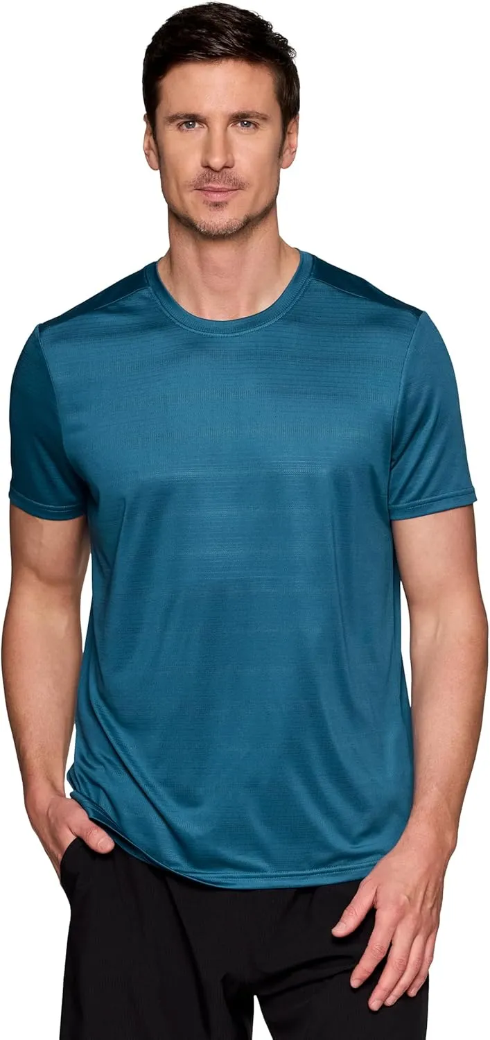 RBX Men's Workout T-Shirt, Breathable Lightweight Stretch Jersey Moisture Wicking Quick Dry Running Training Top
