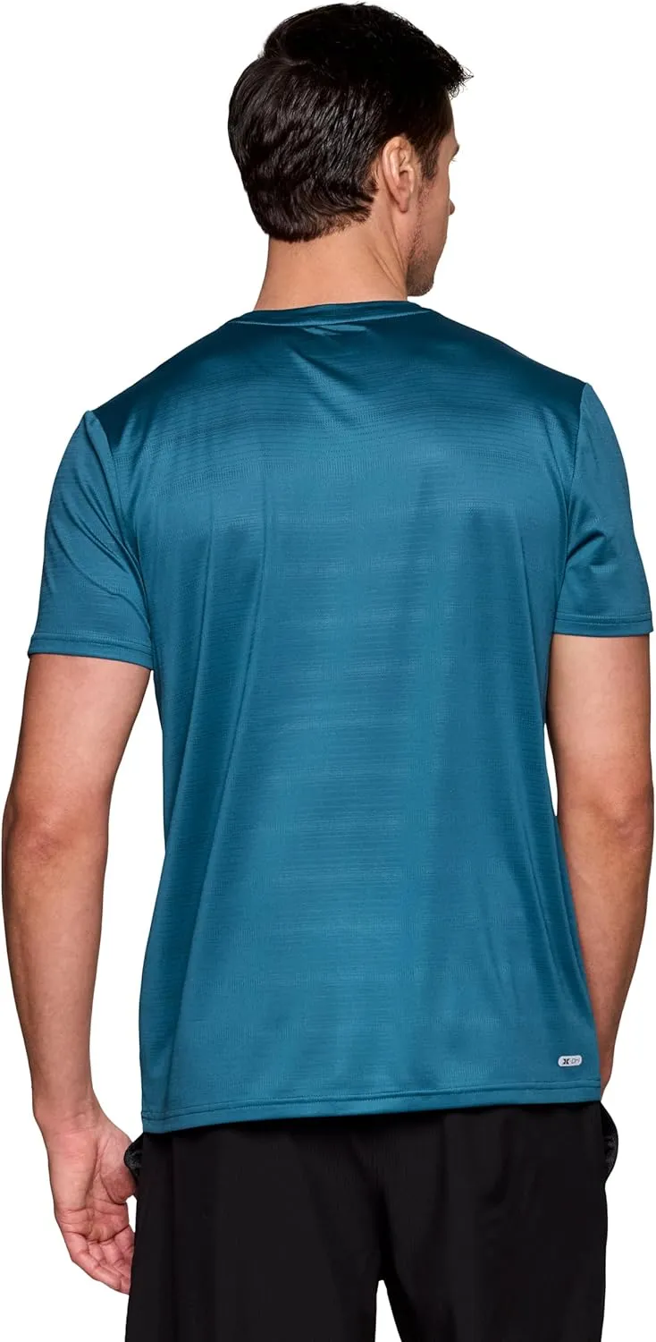 RBX Men's Workout T-Shirt, Breathable Lightweight Stretch Jersey Moisture Wicking Quick Dry Running Training Top