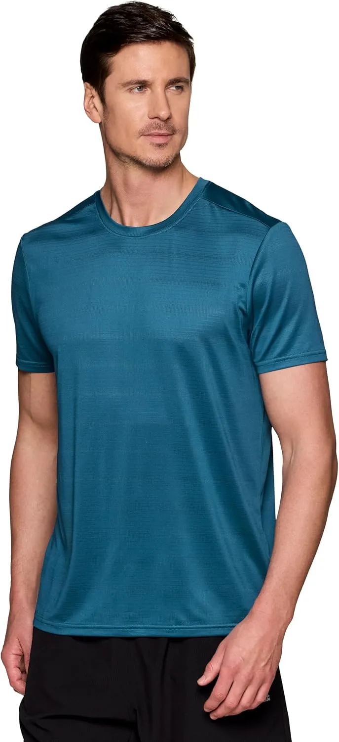 RBX Men's Workout T-Shirt, Breathable Lightweight Stretch Jersey Moisture Wicking Quick Dry Running Training Top