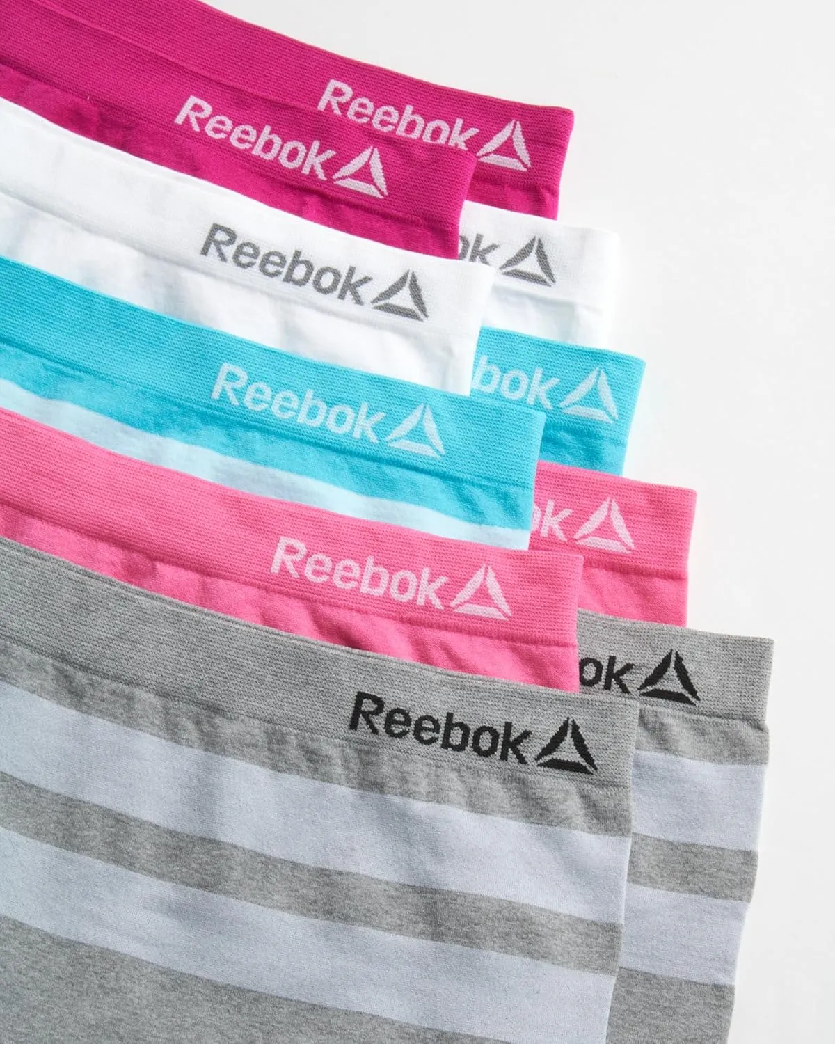 Reebok Girls Boyshorts Underwear - 10 Pack Soft Seamless Boyshort Panties Breathable Girls Underwear (Sizes: 6-16)