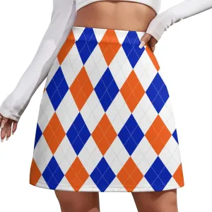 Rhomboid Grid Short Skirt Athletic Skorts Women Golf Skirts Mini Skirt Breathable High Waist Workout Exercise Skort