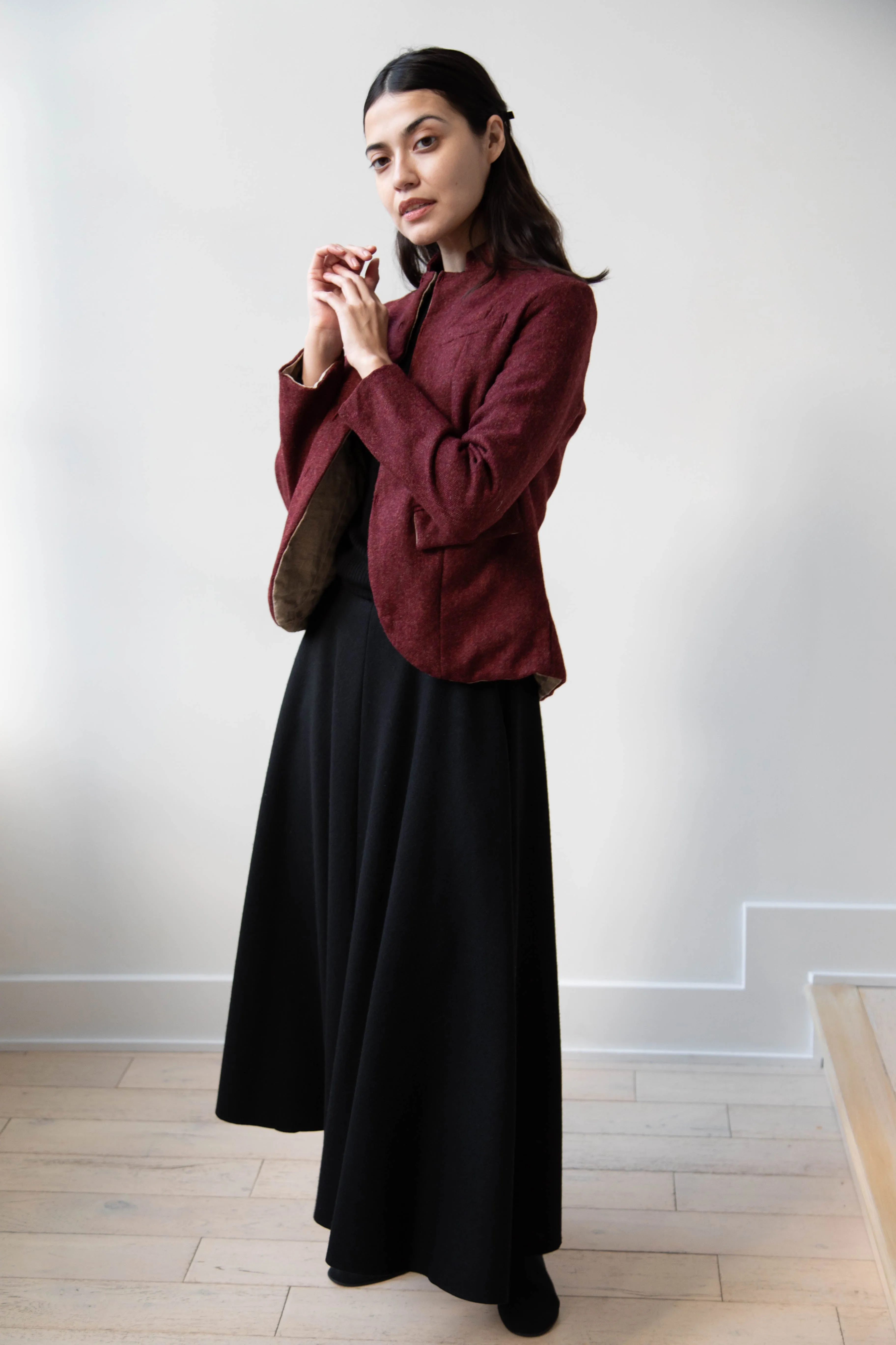 Risa Nakamura | Jacket V in Bordeaux
