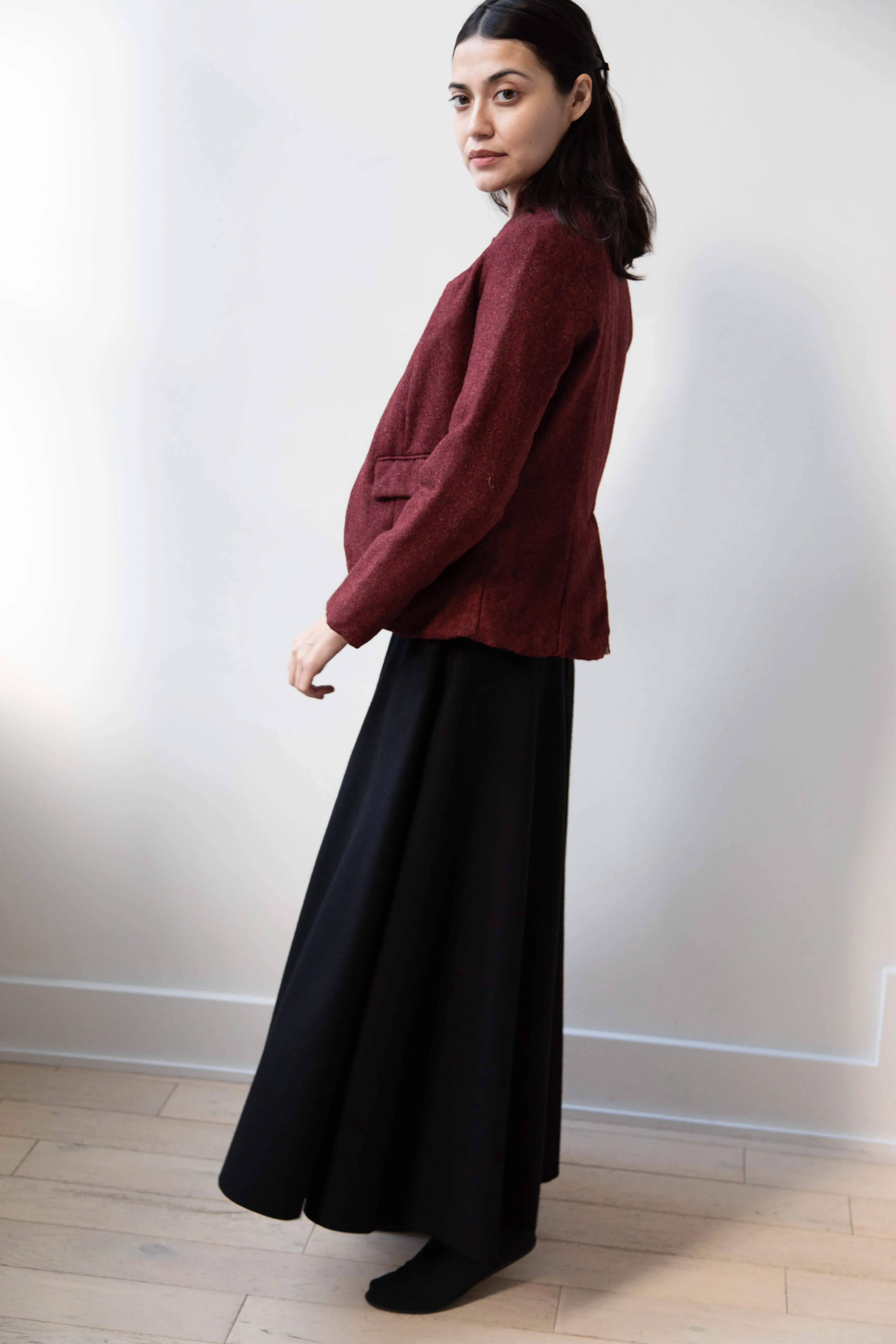 Risa Nakamura | Jacket V in Bordeaux