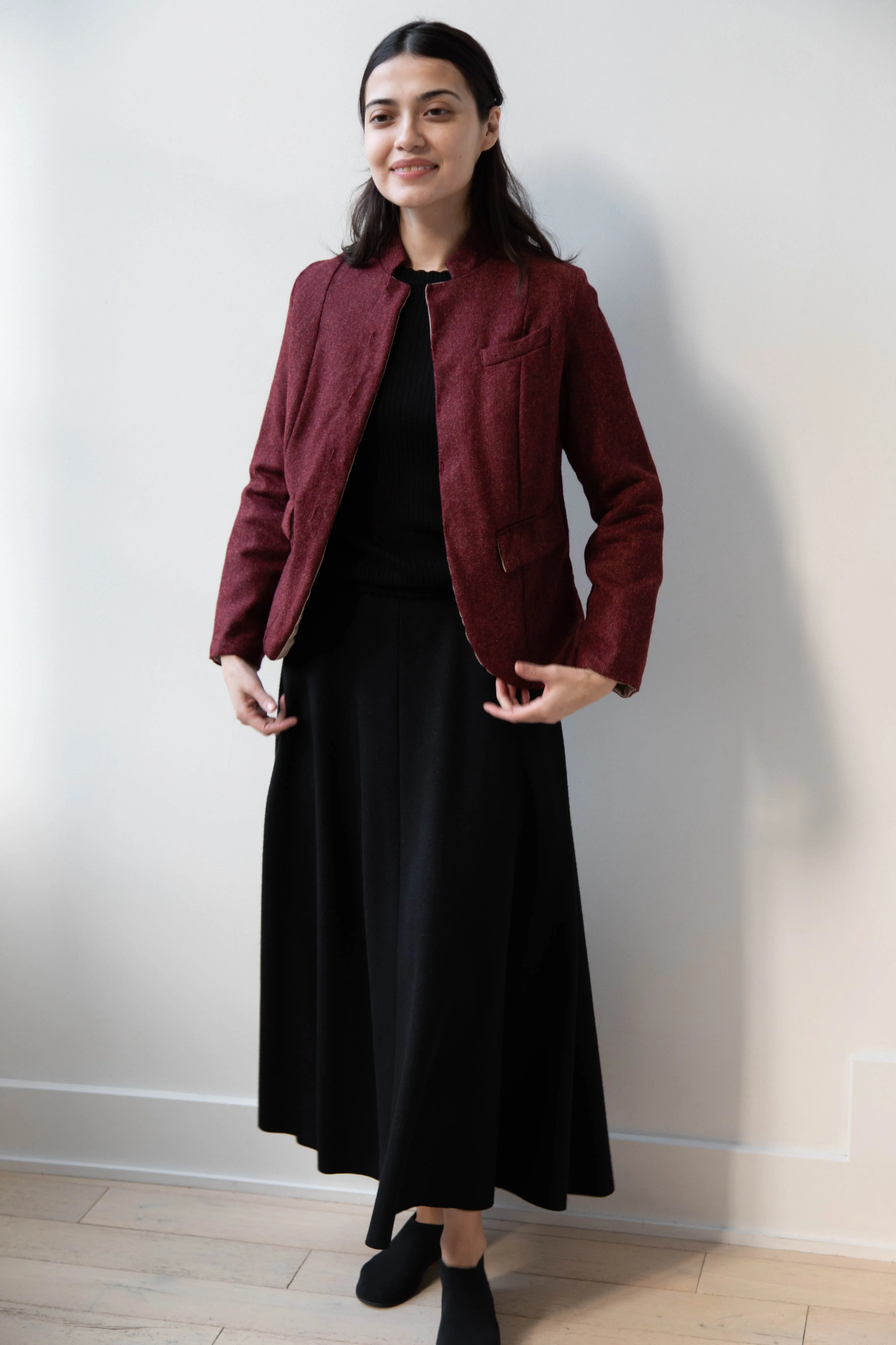 Risa Nakamura | Jacket V in Bordeaux