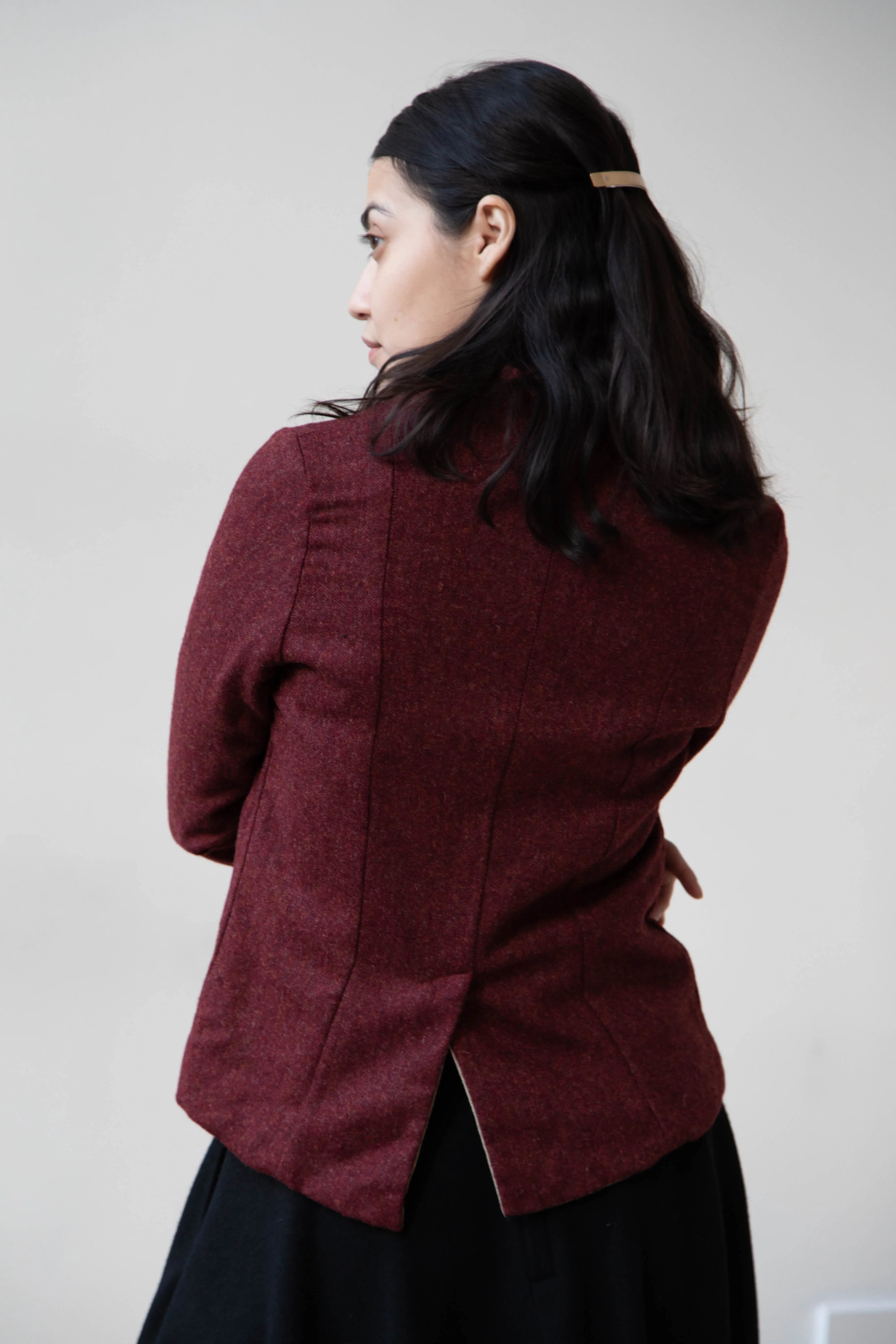 Risa Nakamura | Jacket V in Bordeaux
