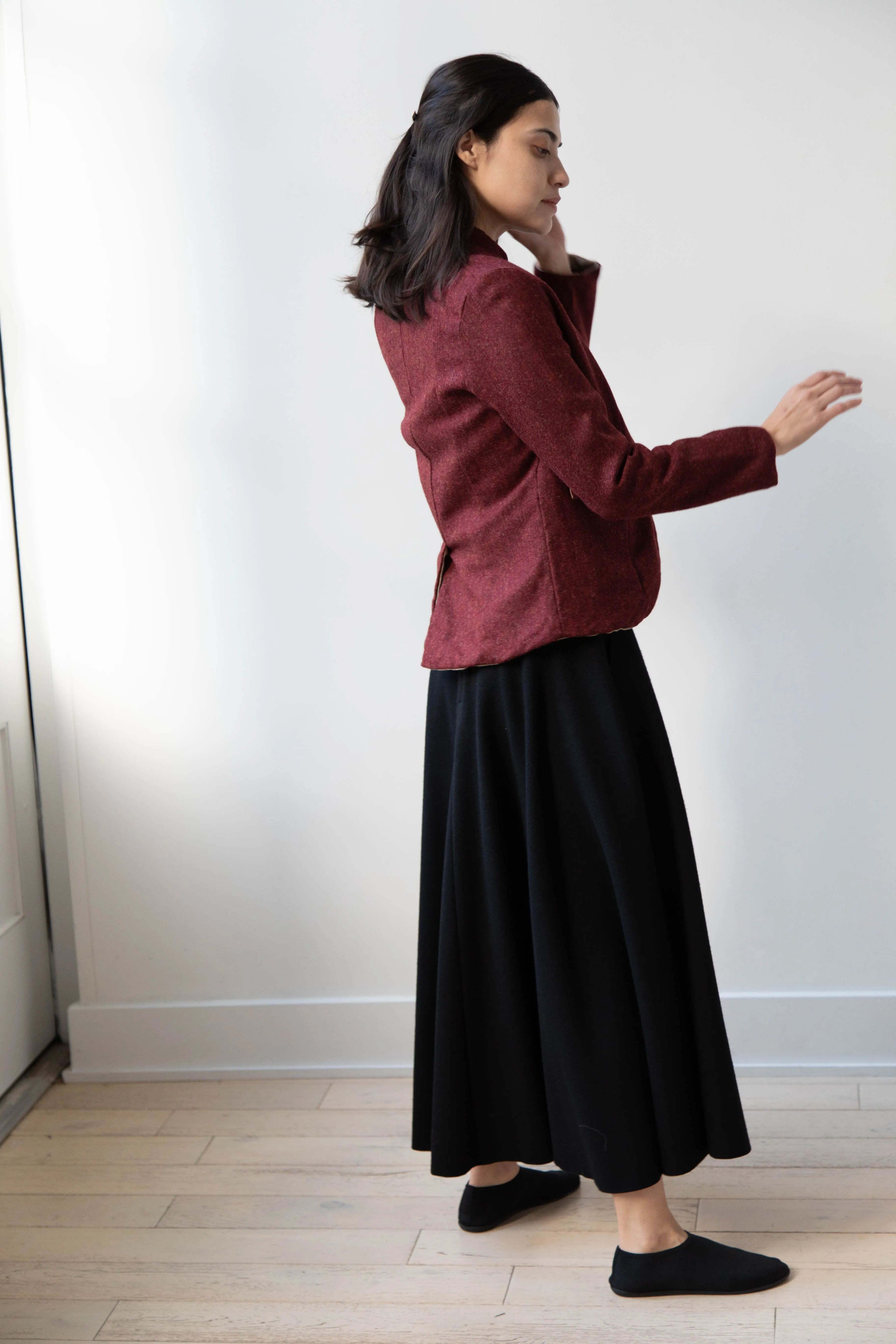 Risa Nakamura | Jacket V in Bordeaux