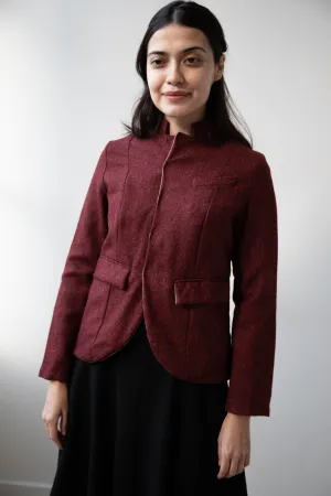 Risa Nakamura | Jacket V in Bordeaux