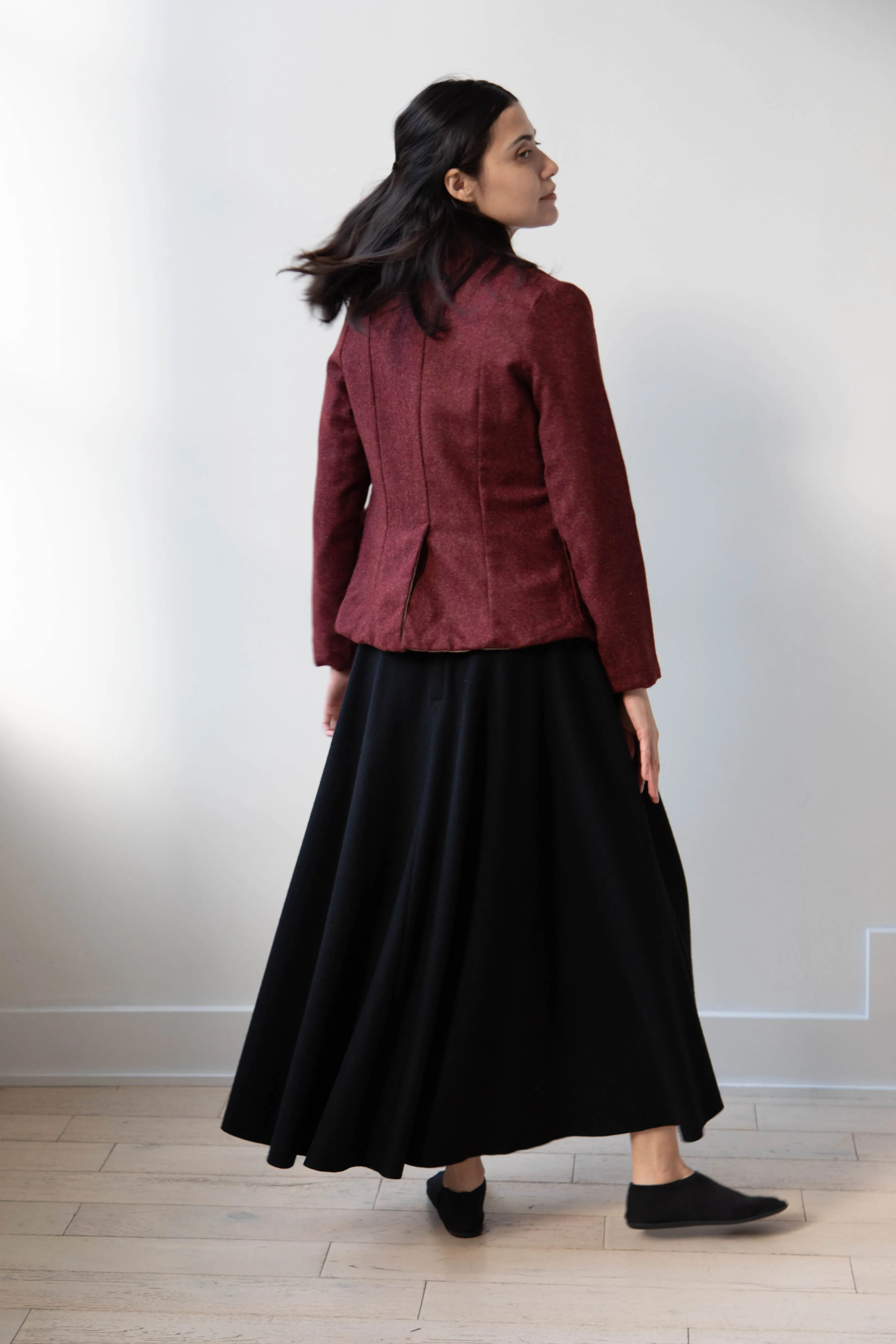 Risa Nakamura | Jacket V in Bordeaux