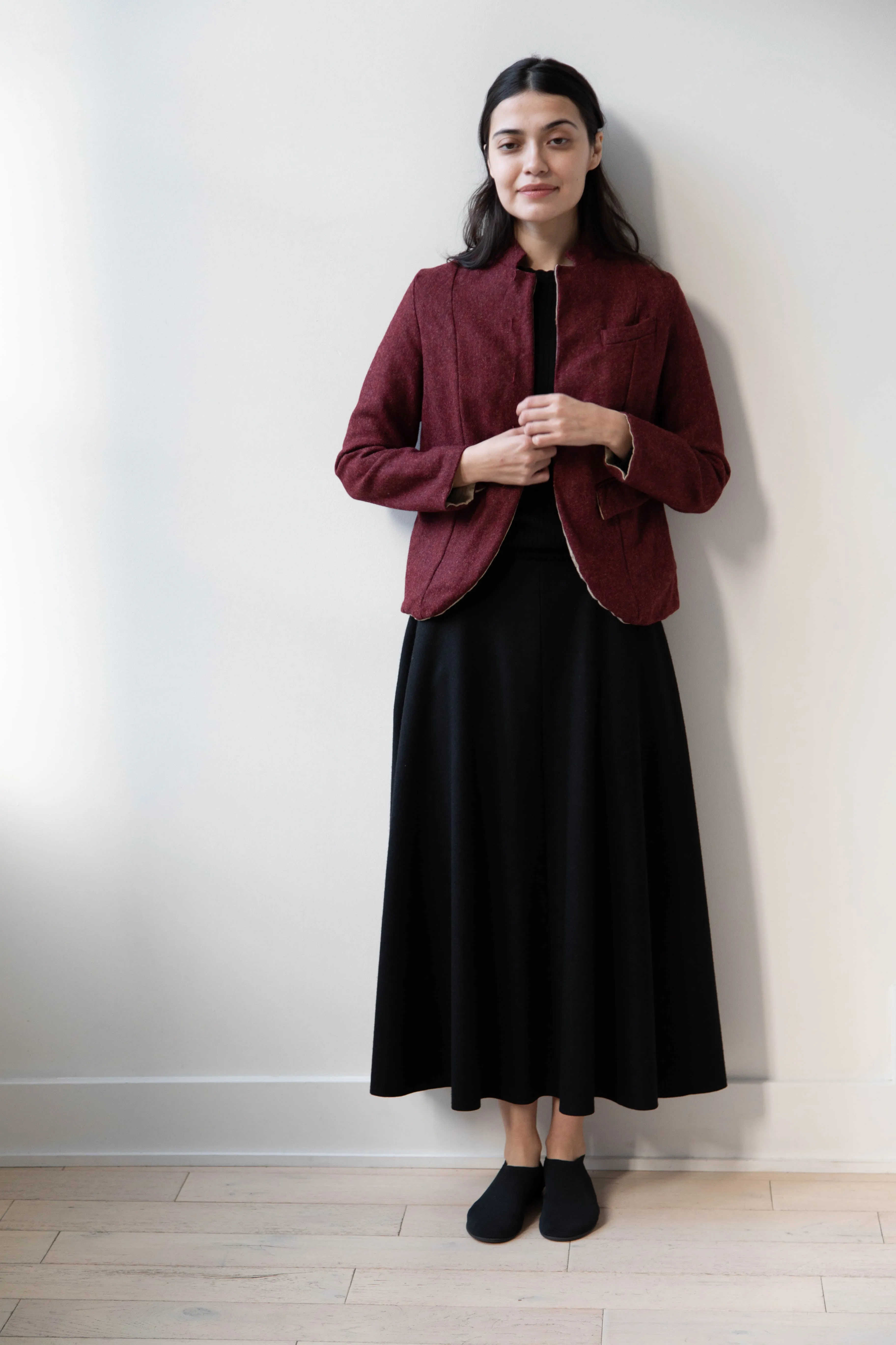 Risa Nakamura | Jacket V in Bordeaux