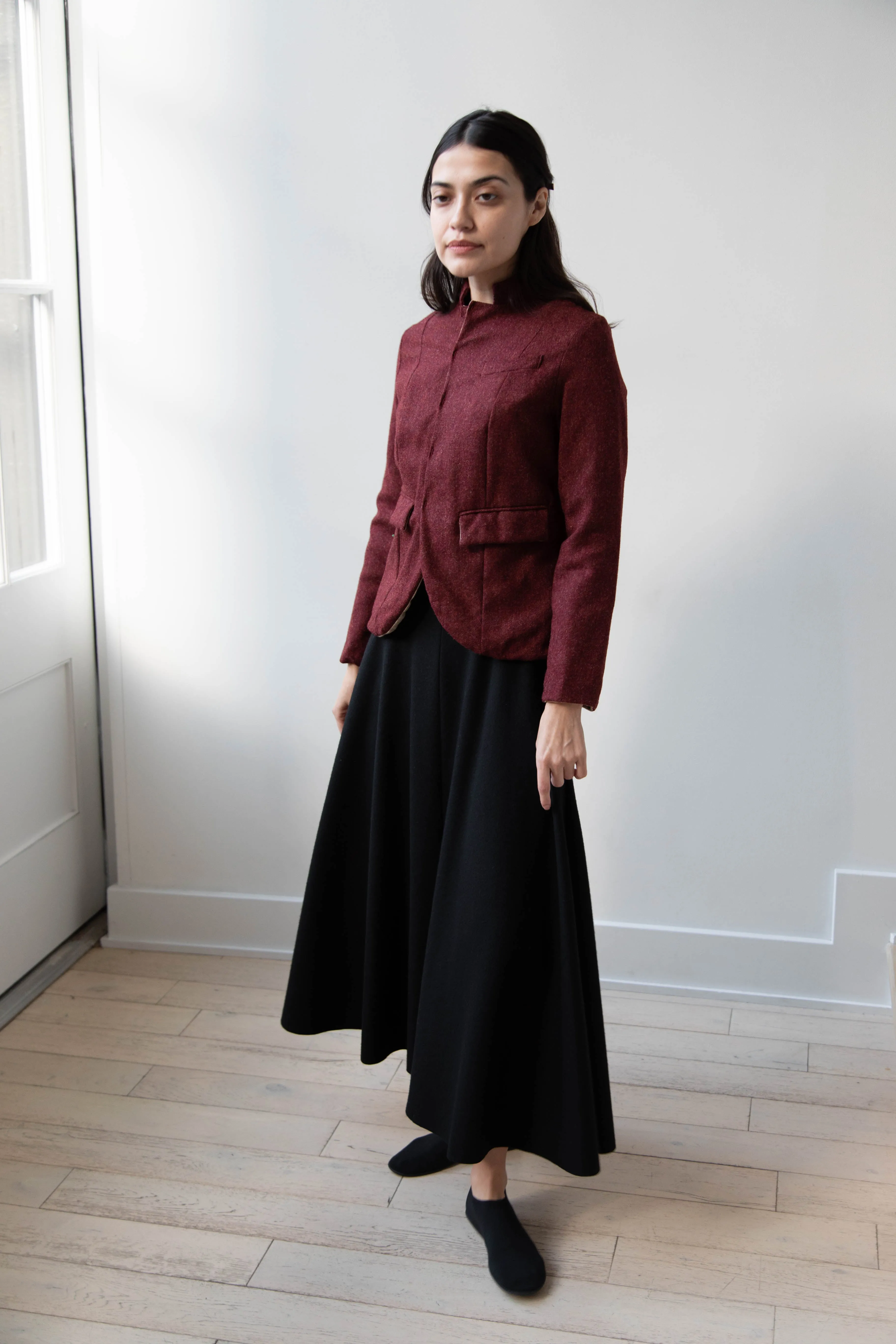 Risa Nakamura | Jacket V in Bordeaux