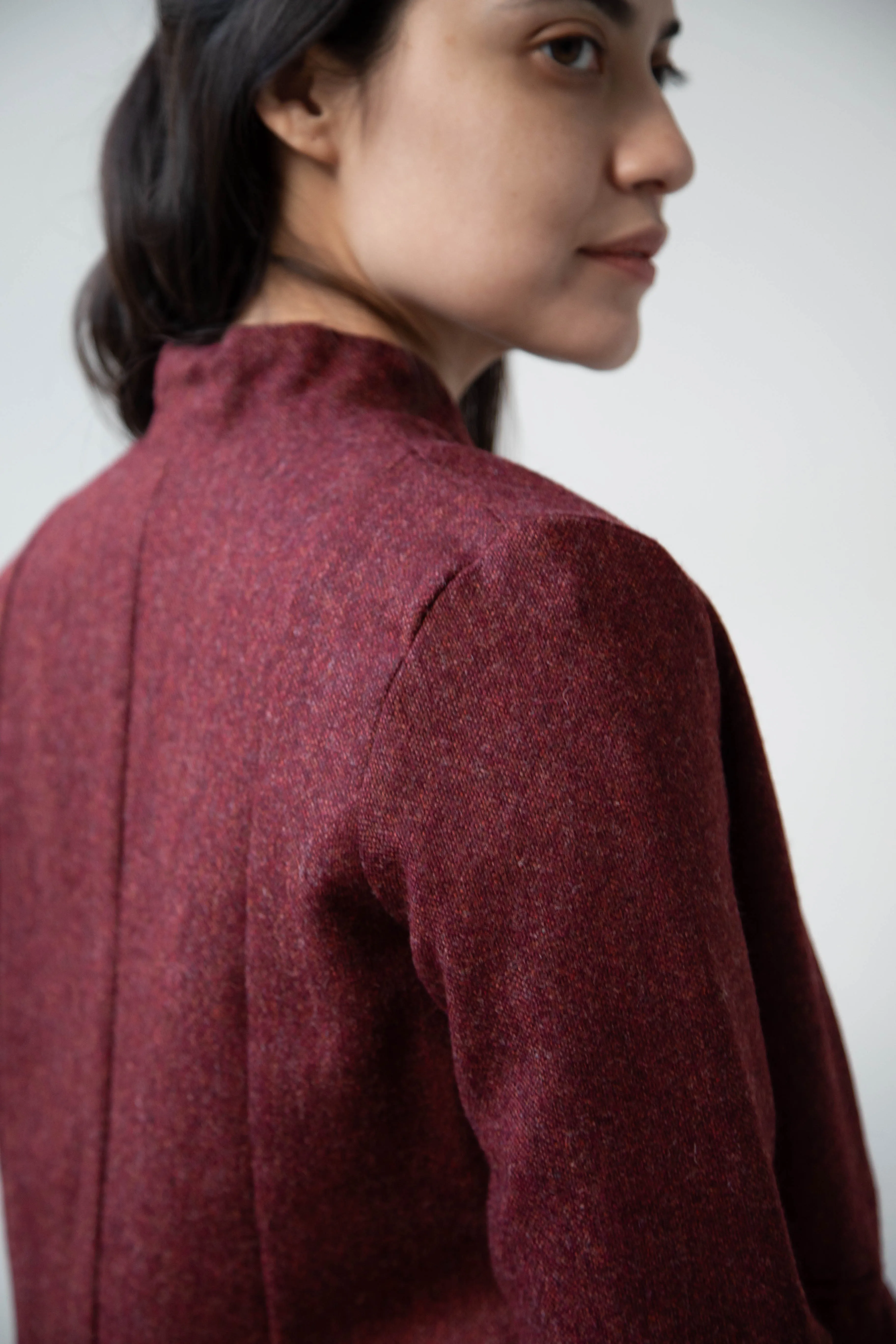 Risa Nakamura | Jacket V in Bordeaux