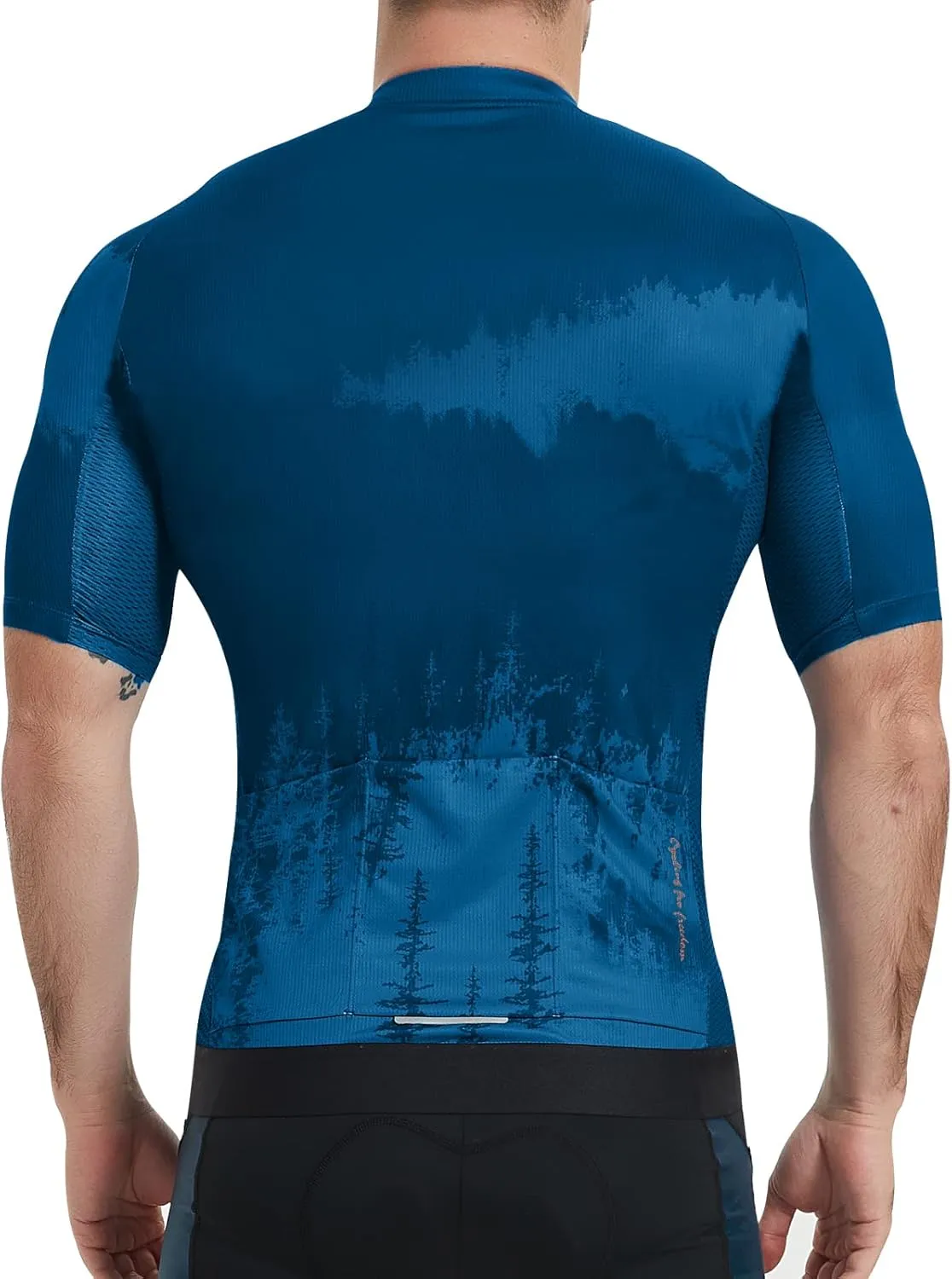 Santic Mens Cycling Jersey Short Sleeve Bike Shirts for Men Bicycle Jacket with Pockets Breathable & Quick Dry Yorkson