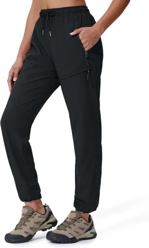 Seamaid Women's Hiking Pants Quick Dry Lightweight Travel Pants with Zipper Pockets Water Resistant for Outdoor Camping