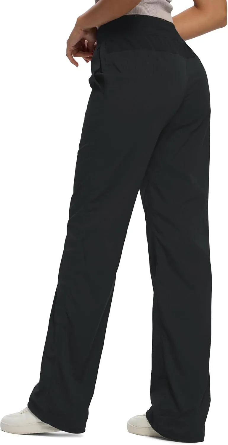 SEVEGO Women's 30"/32"/34"/36" Tall Inseam Lightweight Dance Studio Pants Ruched Workout Athletic Casual Pants