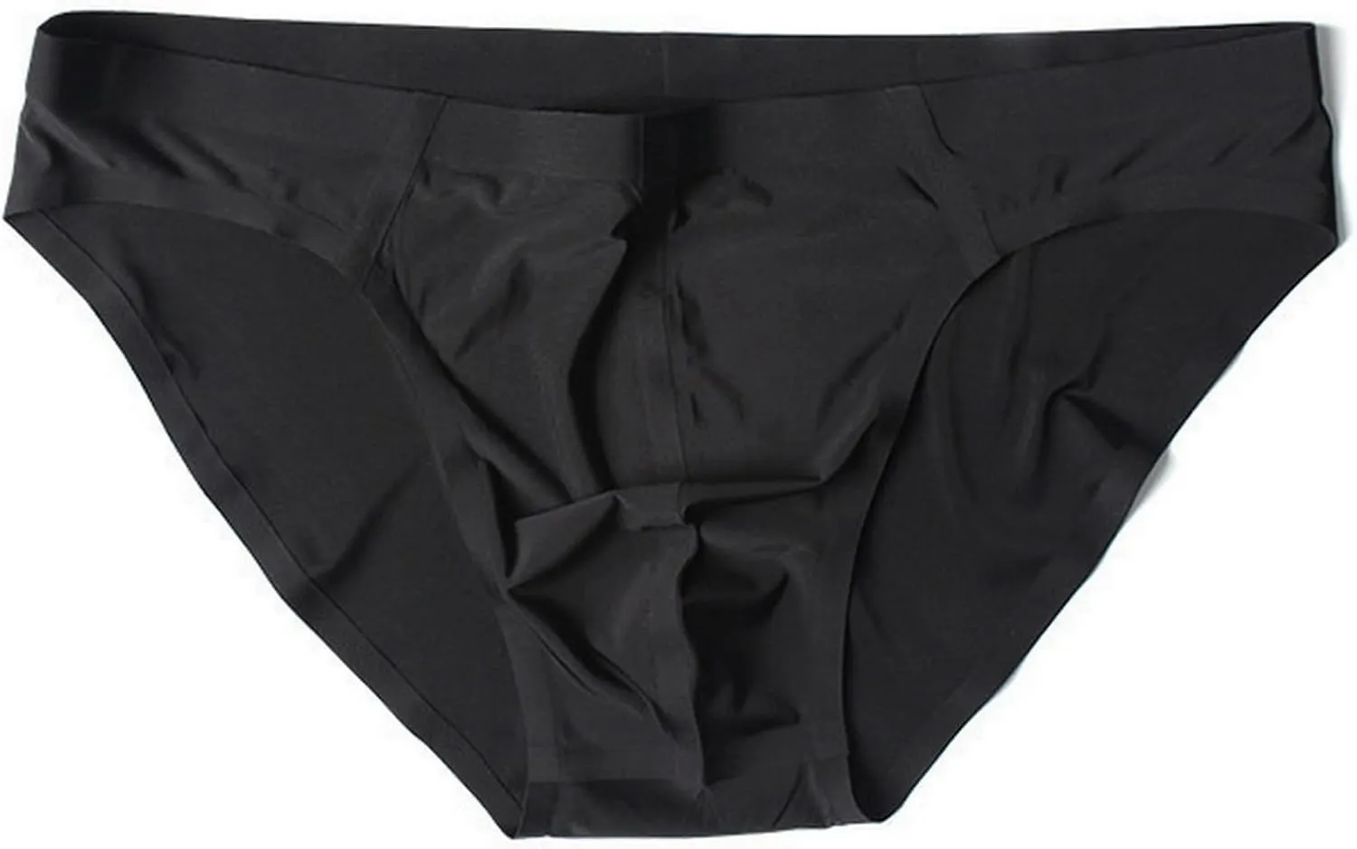 Sexy Men Ice Silk Underwear Seamless Bikini Pants Breathable Thin Men's Briefs U Convex Pouch Panties