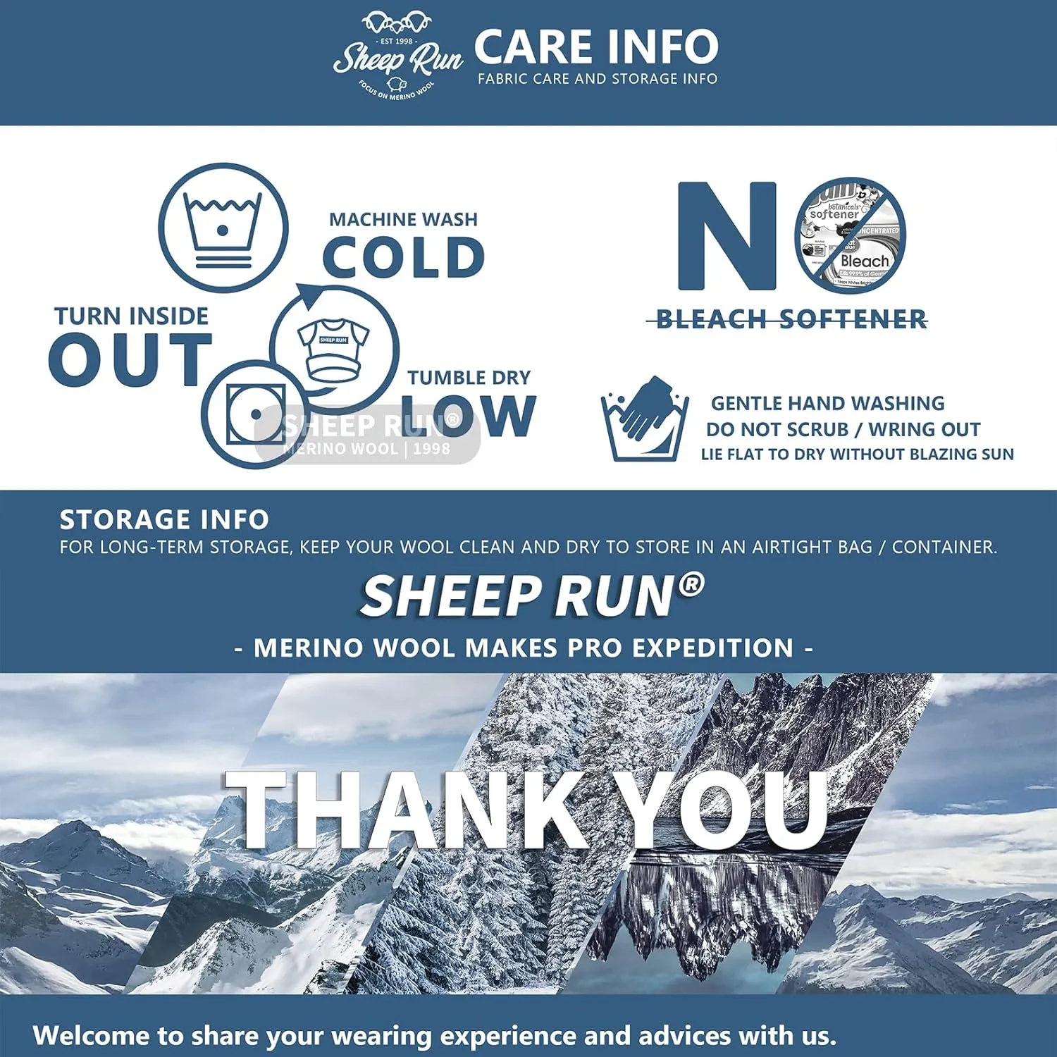 SHEEP RUN 100% Merino Wool Men's Wicking Breathable Base Layer Hiking Running Long Sleeve Shirt