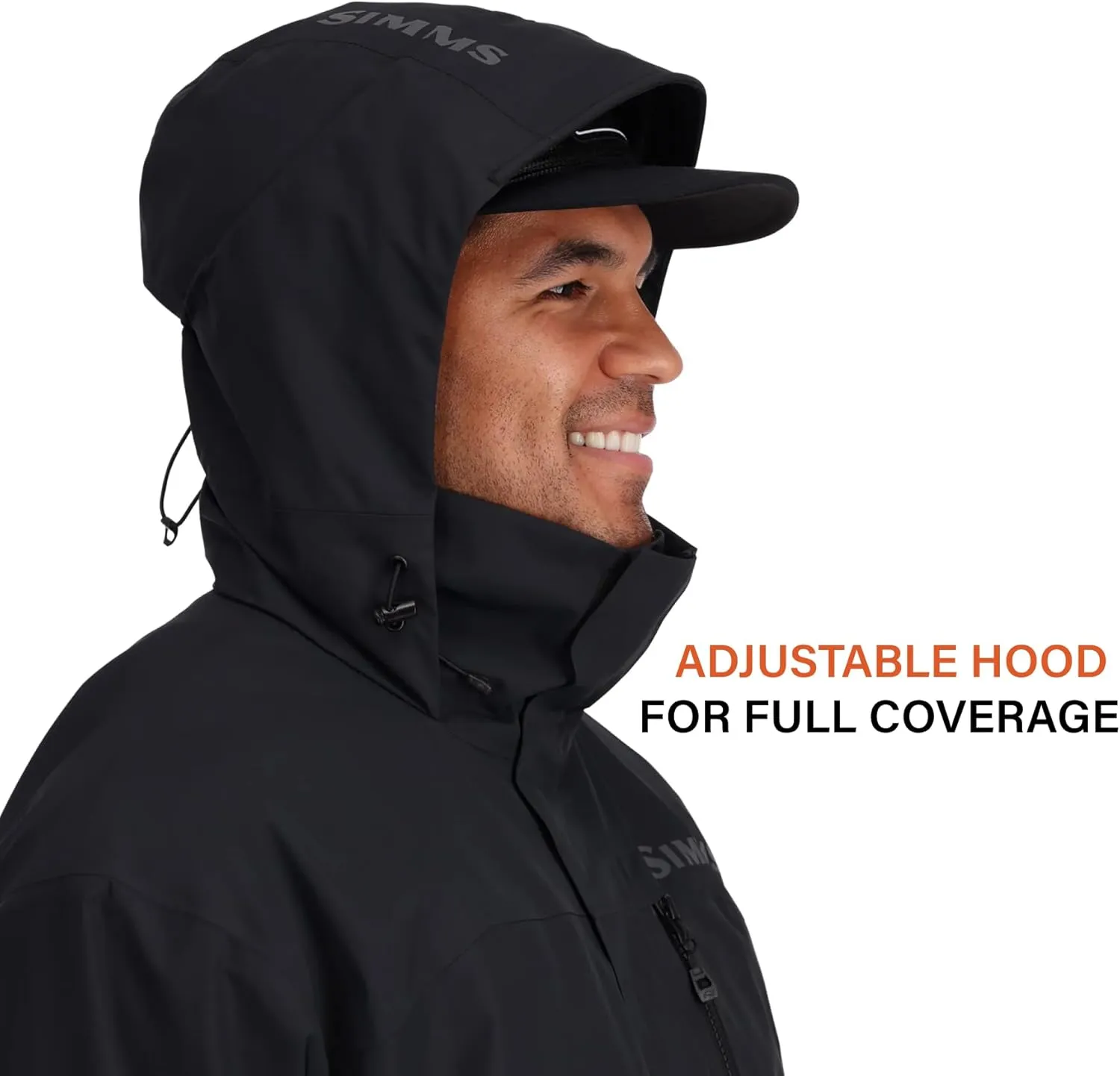 Simms Men's Challenger Waterproof Fishing Rain Coat, Angler's Essential for Wet Weather, Durable and Breathable Design