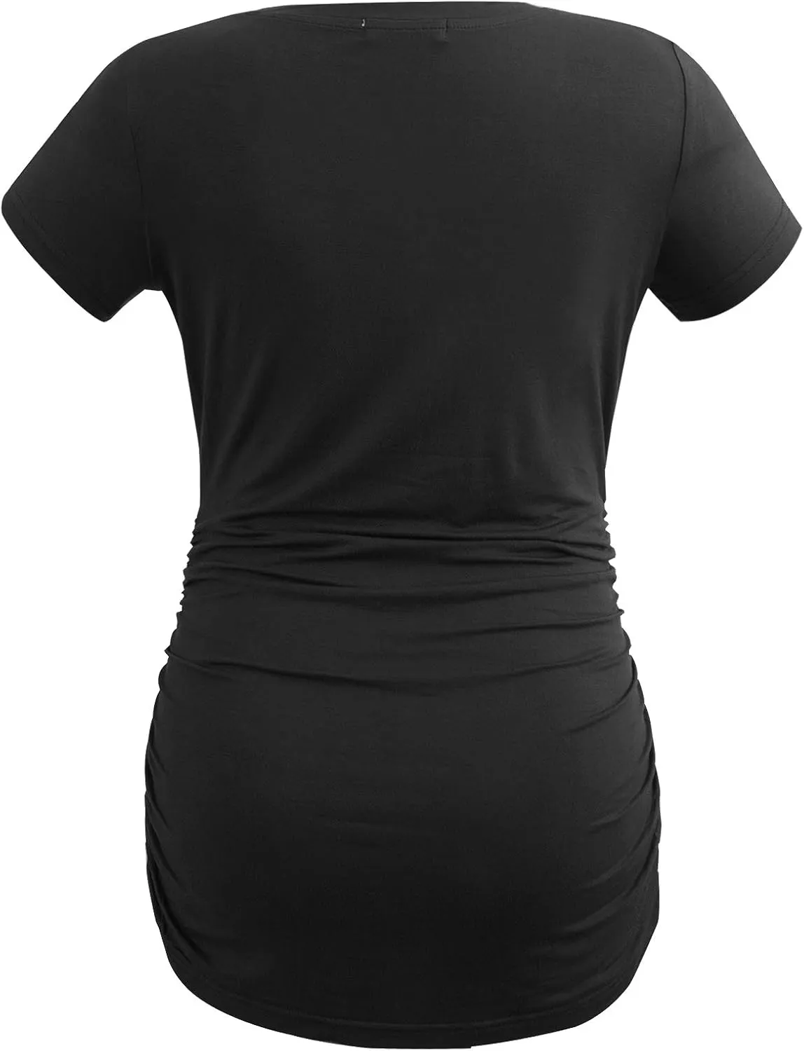 Smallshow Women's 4 Pack Maternity Shirts Short Sleeve Pregnancy Tops Clothes