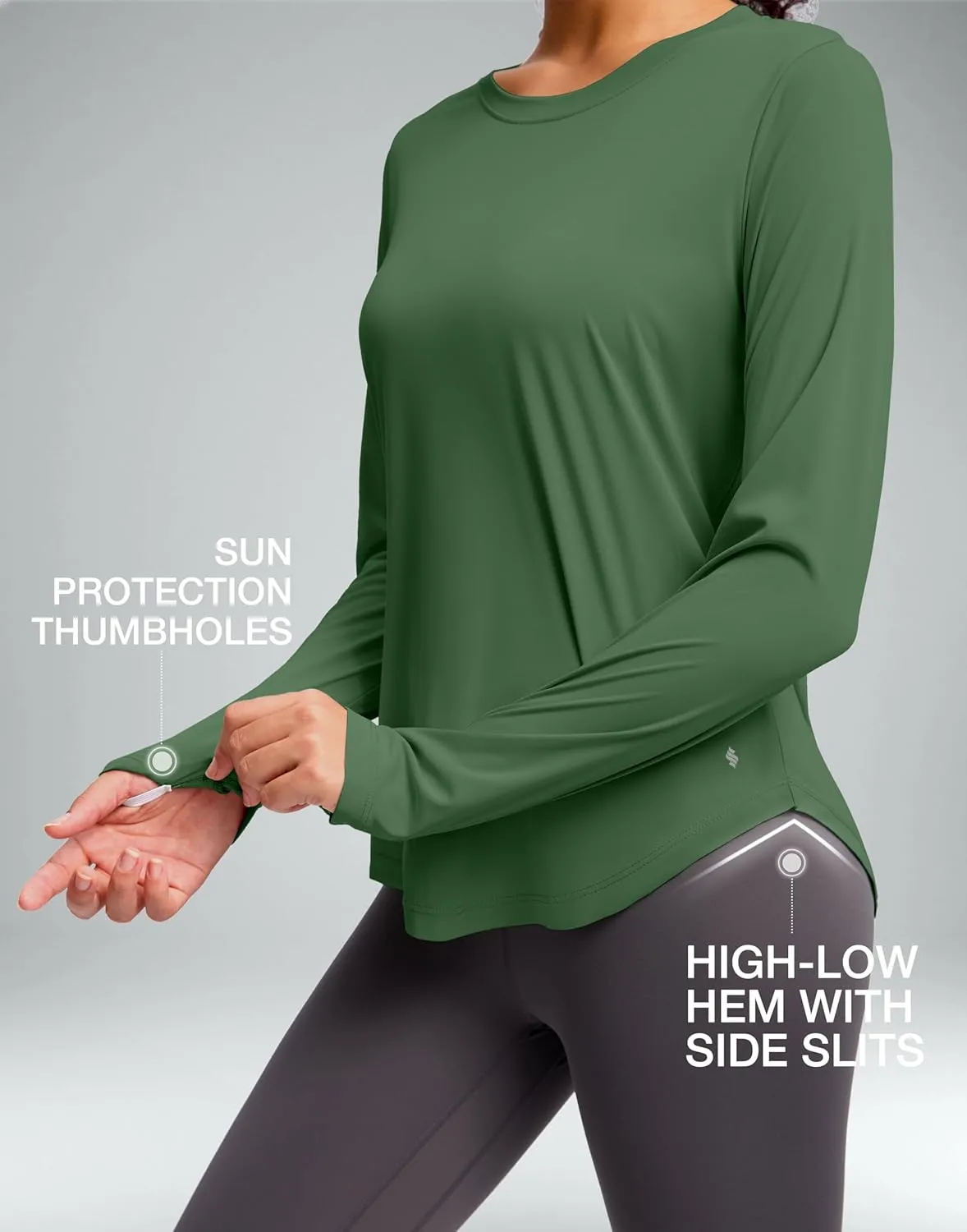 Soothfeel Women's UPF 50  Sun Shirts Long Sleeve SPF UV Protection Rash Guard Lightweight Quick Dry Hiking Workout Tops