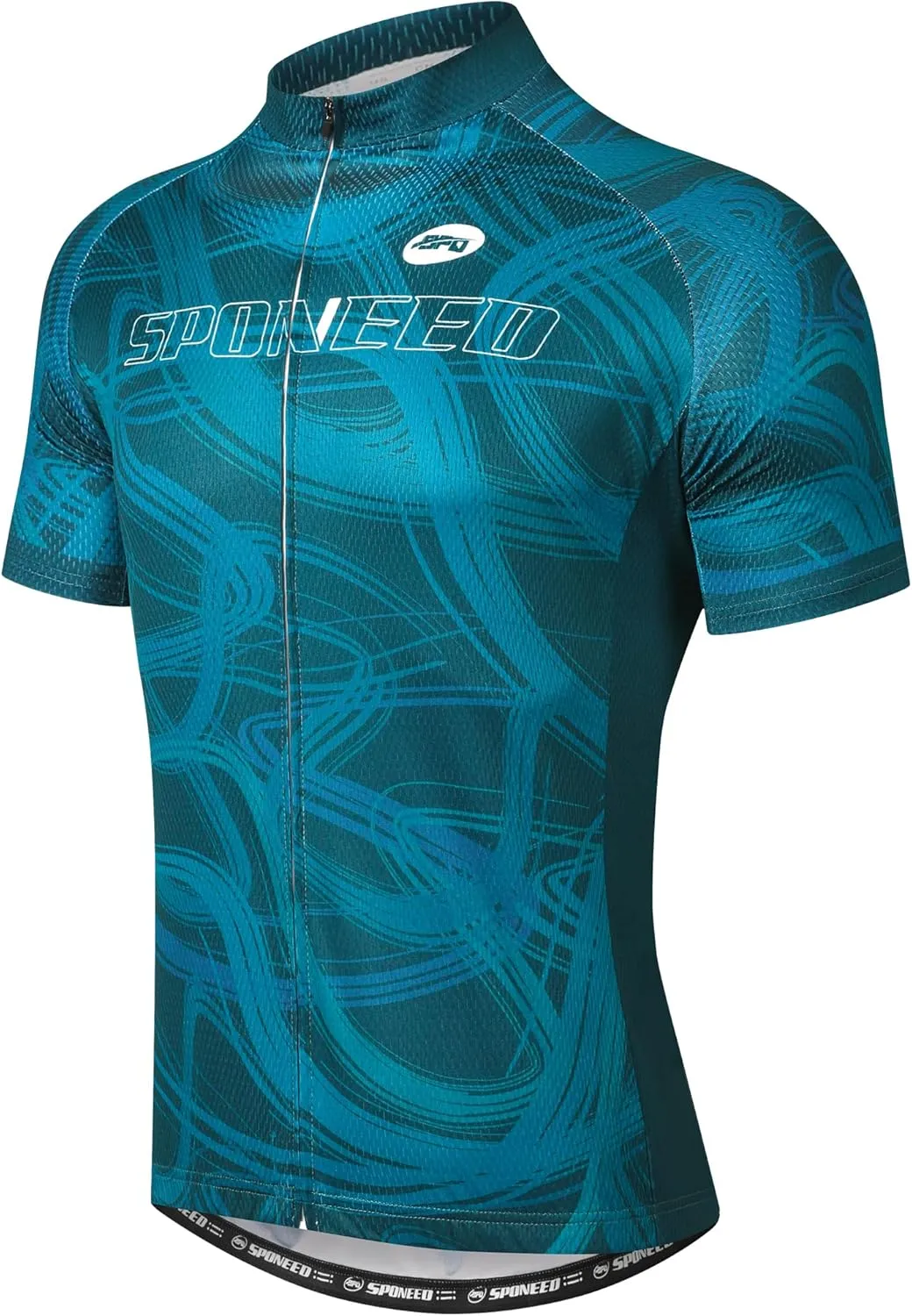 sponeed Men's Cycling Jerseys Tops Biking Shirts Short Sleeve Bike Clothing Full Zipper Bicycle Jacket with Pockets