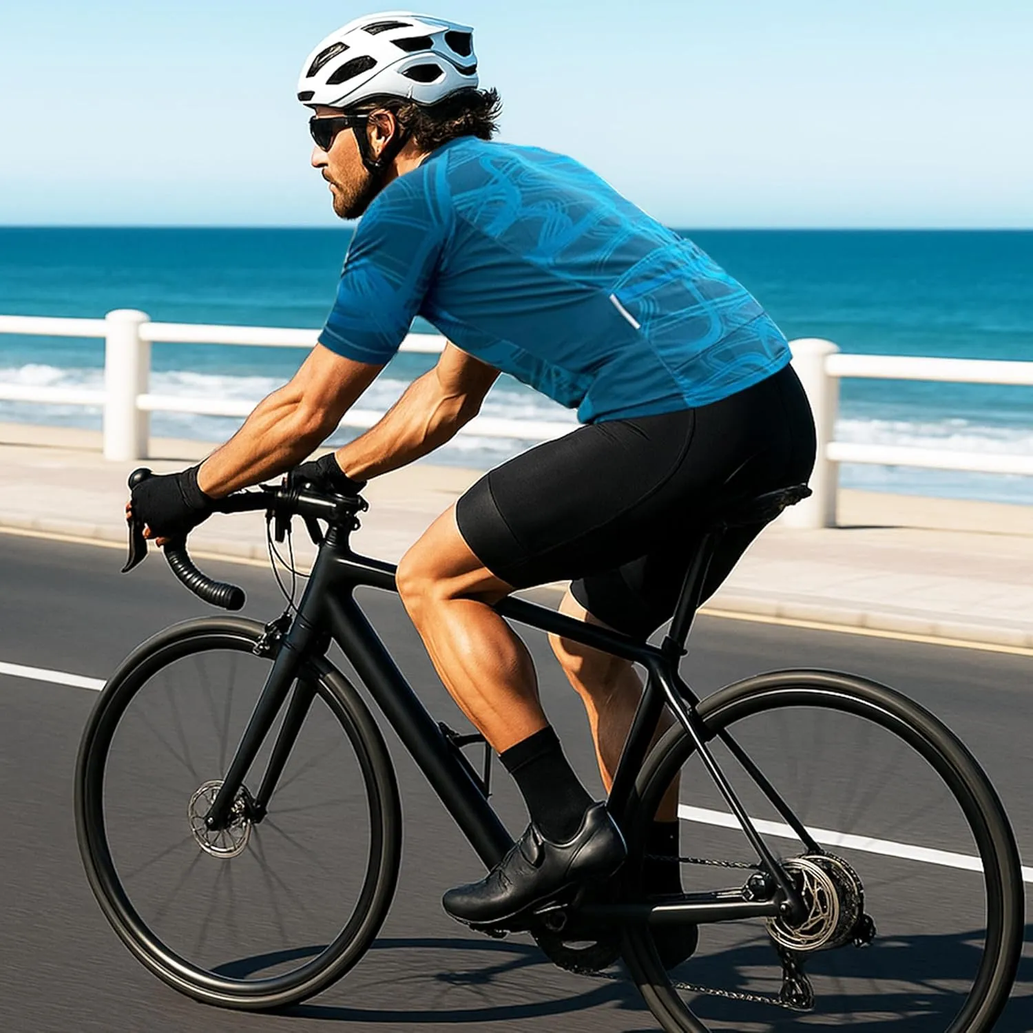 sponeed Men's Cycling Jerseys Tops Biking Shirts Short Sleeve Bike Clothing Full Zipper Bicycle Jacket with Pockets