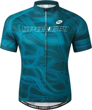 sponeed Men's Cycling Jerseys Tops Biking Shirts Short Sleeve Bike Clothing Full Zipper Bicycle Jacket with Pockets