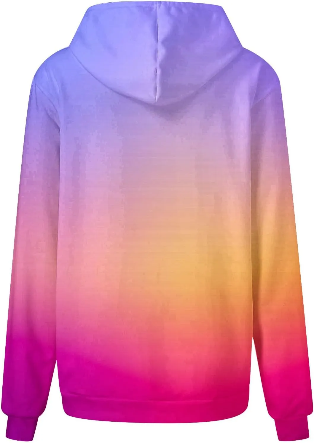 Stessotudo Oversized Hoodies for Women Casual Gradient Pullover Sweatshirts with Pocket Long Sleeve Trendy Y2K Hooded Tops