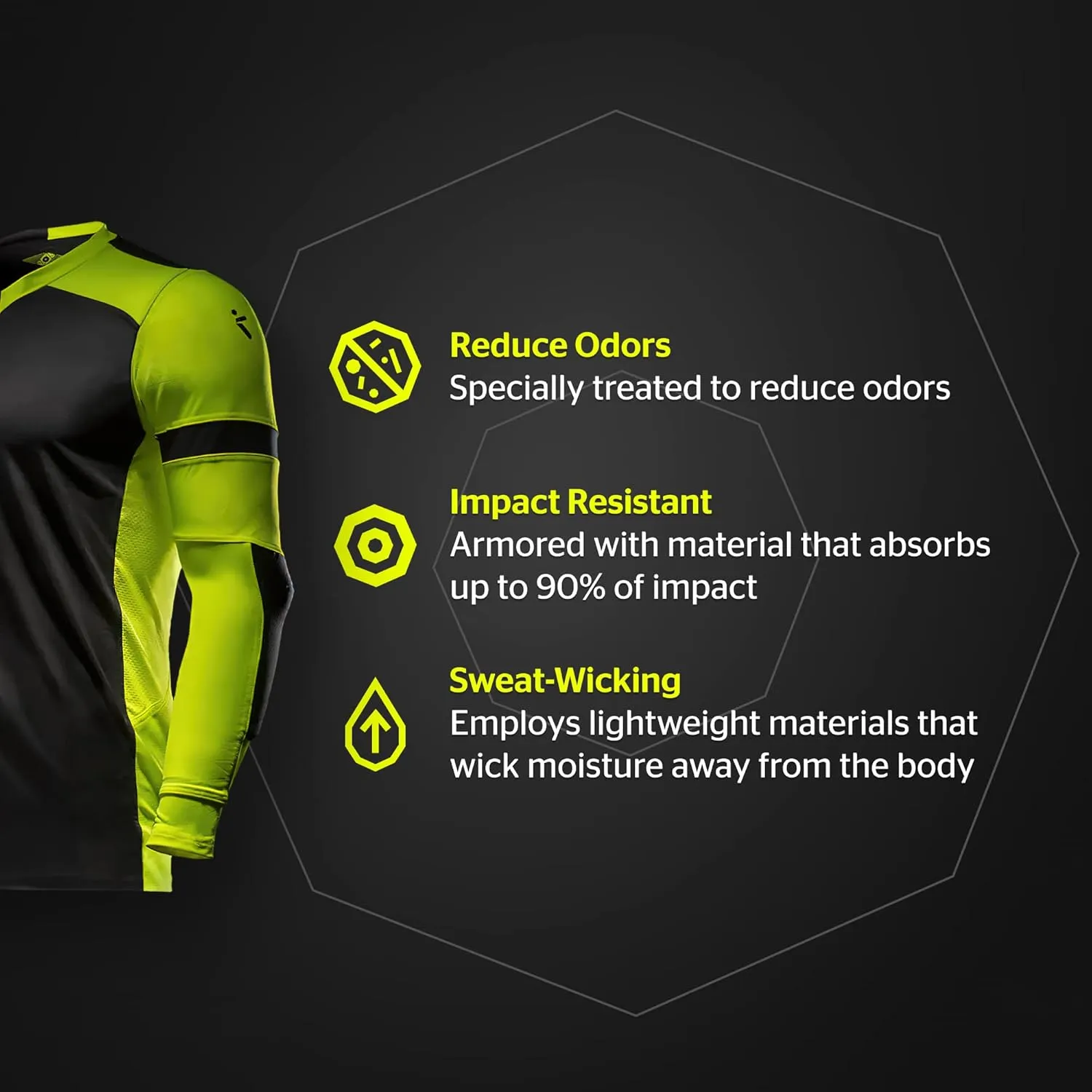 Storelli ExoShield Gladiator Goalkeeper Jersey, High-Impact Protection, Sweat-Wicking, Breathable Athletic Shirt for Soccer