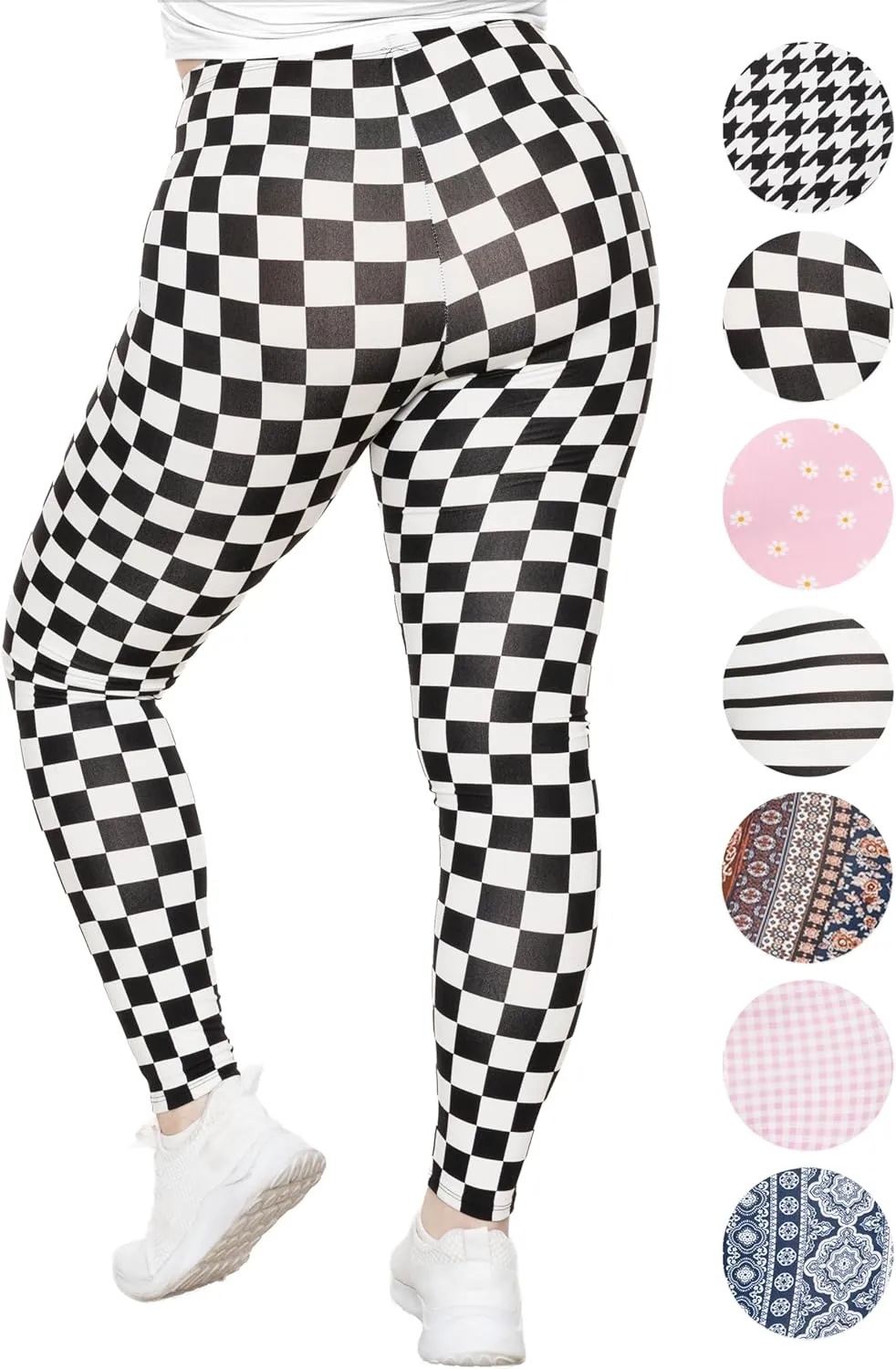 STRETCH IS COMFORT Women's and Plus Size Oh So Soft Knee & Full Length Leggings | Lots of Prints | Adult Sizes S-7X