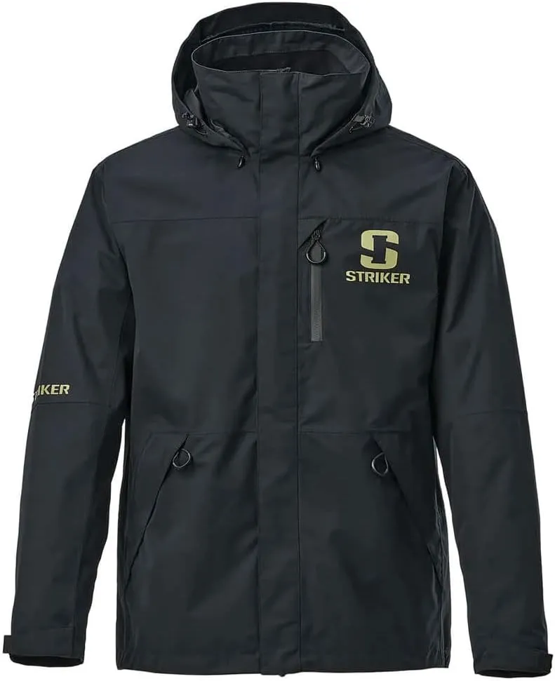 Striker Men's Vortex Durable Breathable Waterproof Outdoor Fishing Rain Jacket with Adjustable Hood & Reflective Elements