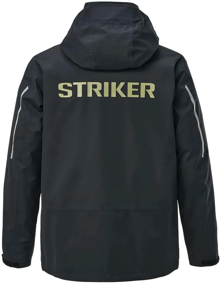 Striker Men's Vortex Durable Breathable Waterproof Outdoor Fishing Rain Jacket with Adjustable Hood & Reflective Elements