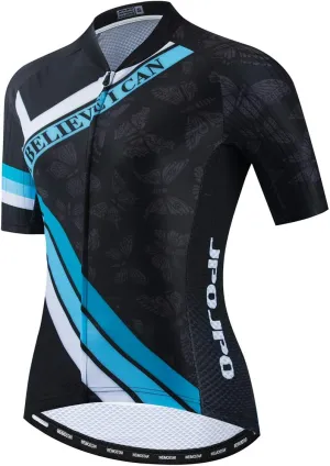 Summer Cycling Jerseys Women, Polyester Shirts Breathable Quick Dry MTB Jerseys Outdoor Sportswear Girl Bicycle Tops