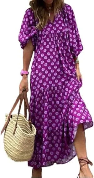 Summer Dresses for Women 2024 Casual Beach Flowy Maxi Dress Hawaiian Sun Dresses Ladies Club Party Dress