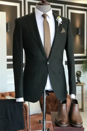 Suzhoufashion Evan Dark Navy Plaid Three Piecess Business Men Suits
