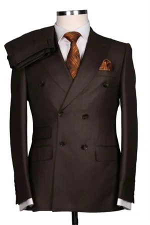 Suzhoufashion Modern White Shawl Lapel Double Breasted Wedding Men Suits