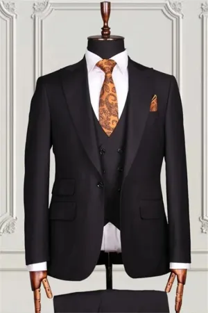 Suzhoufashion Trendy Gray Three Pieces Bespoke Business Men Suits