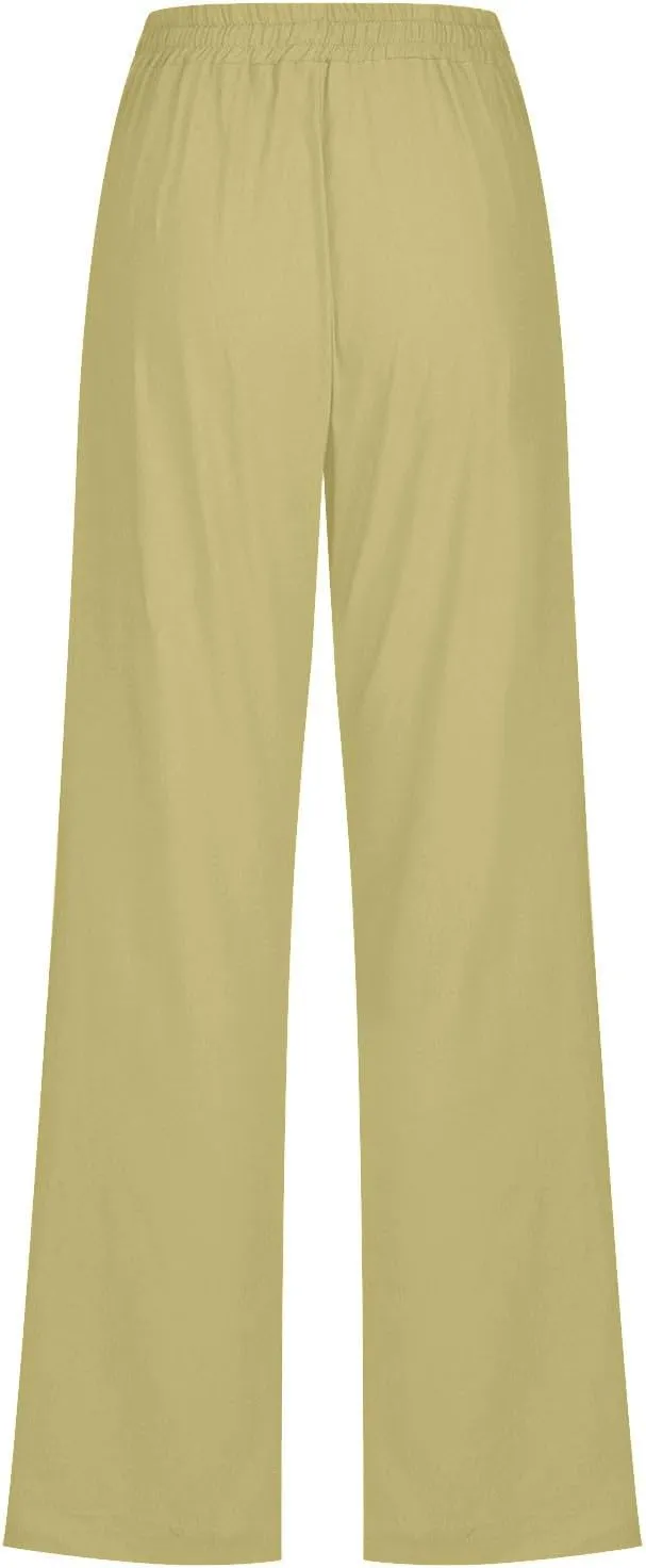 Sweater Wide Leg Pants Winter Velvet Work Slacks with Pockets Wide Leg Wide Leg