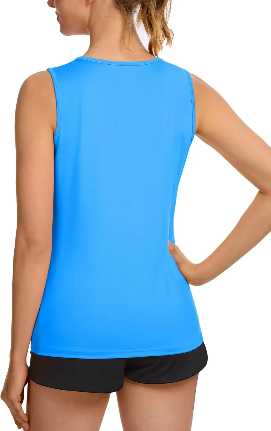 TACVASEN Women's UPF 80  Workout Tank Top Sleeveless Quick Dry Sun Protection Hiking Athletic Gym Yoga Running Shirts